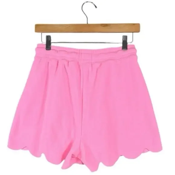 Dudley Stephens Scallop Fleece Shorts Hot Pink Lounge Casual Women’s XS - Picture 3 of 9